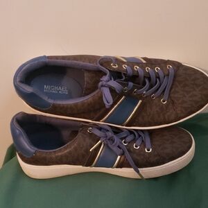 Michael Kors Blue and Brown Casual Sneakers